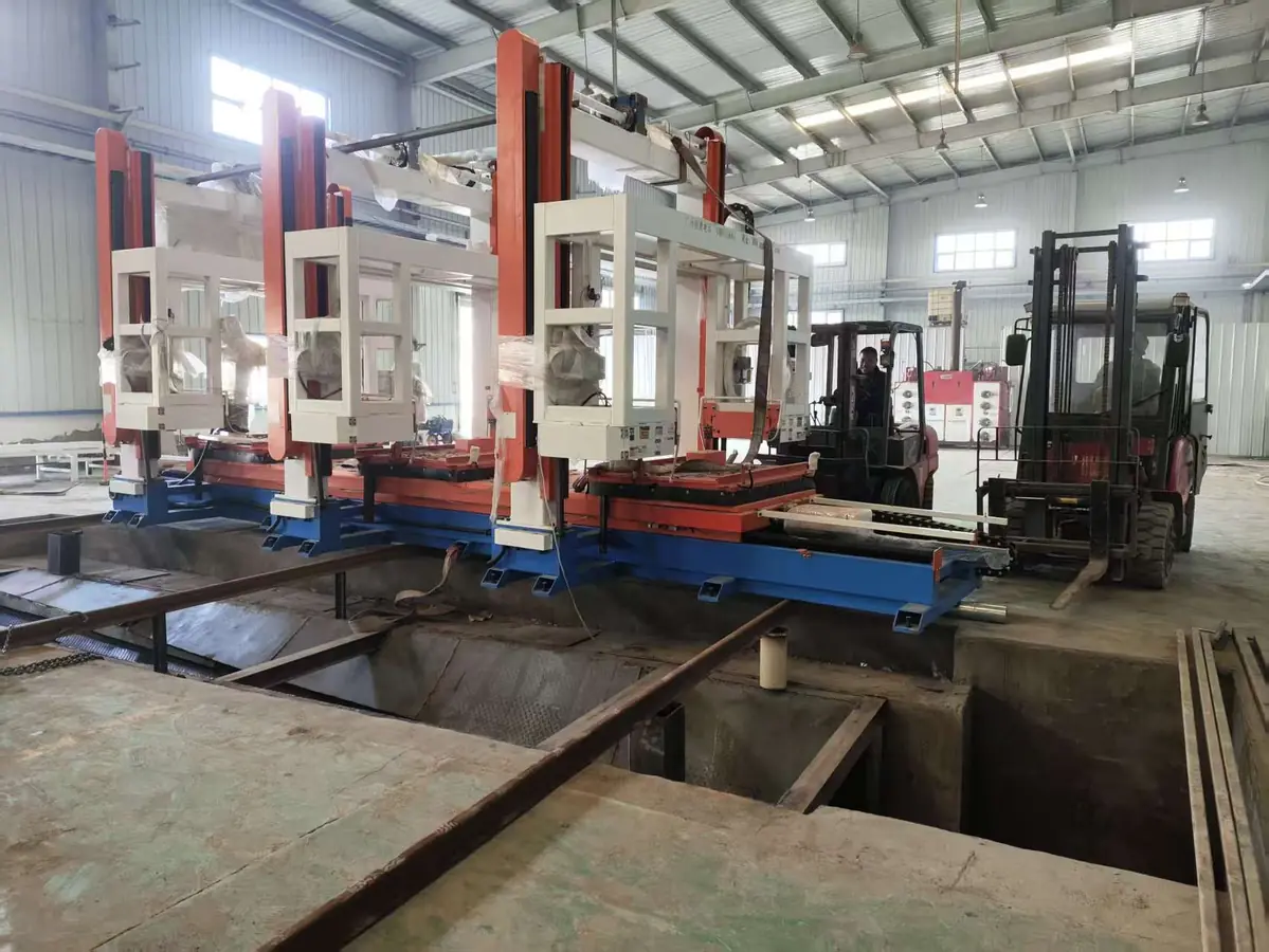 Cutting system during the pre-delivery factory record for the Lanzhou project