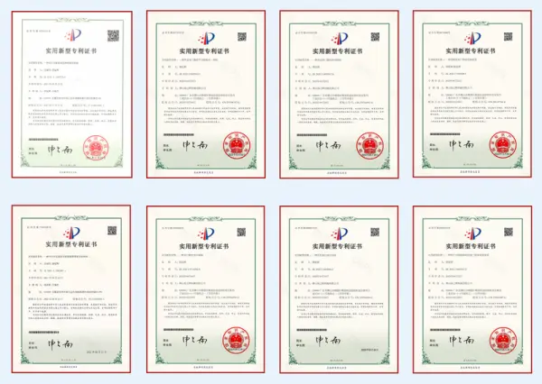 Company archive documenting equipment patent activity in 2022 and 2023