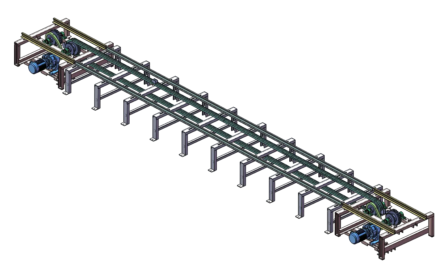 Hengde mould-return production-line engineering drawing