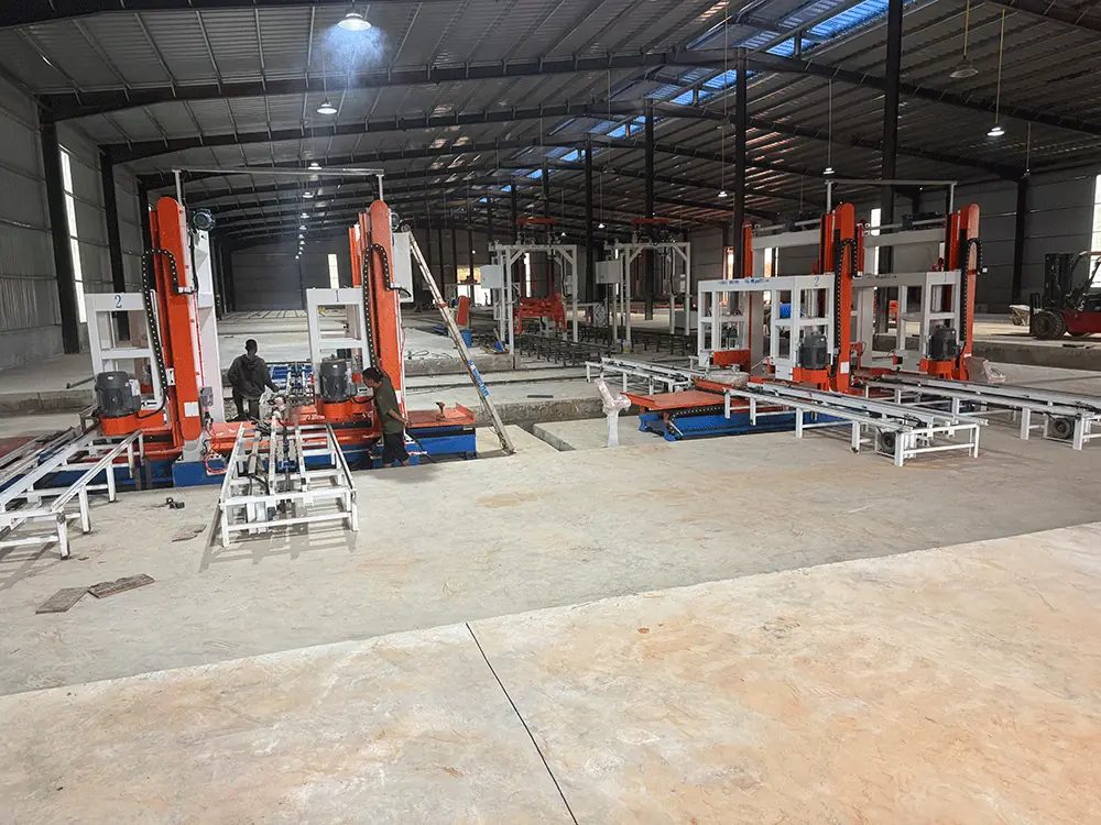 Connected HENGDE lightweight block production equipment at the Cote d Ivoire customer project