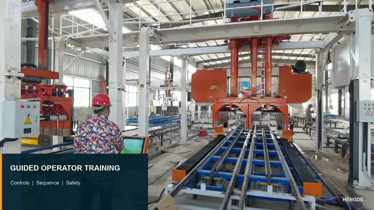 HENGDE operator training video recorded at a customer production site