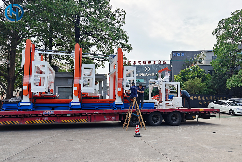 HENGDE self-insulating block production equipment prepared for shipment to China