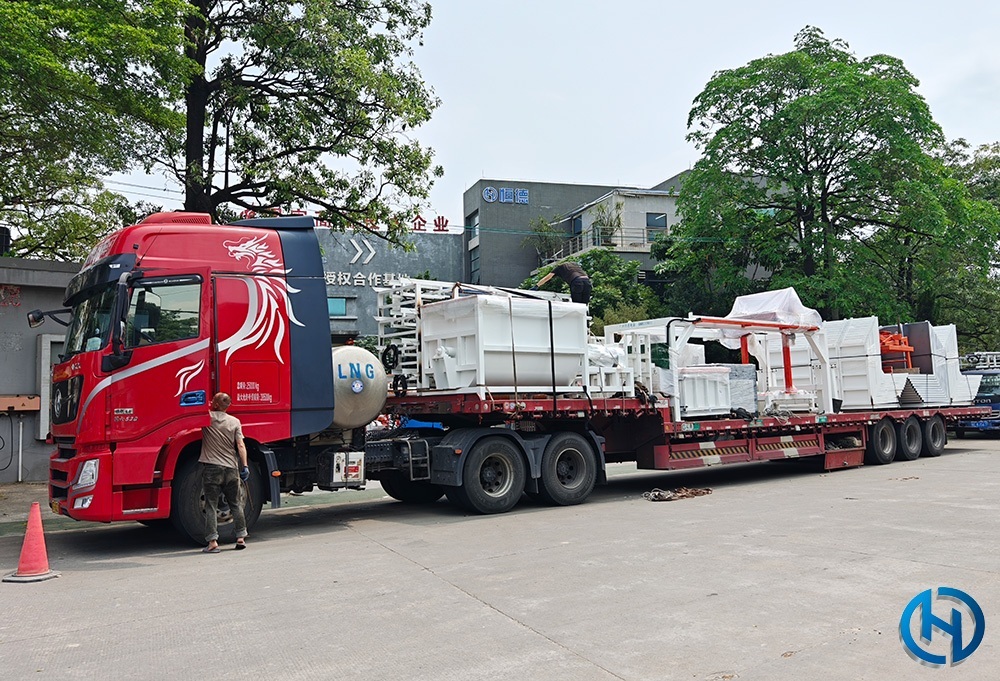HENGDE lightweight wall-material equipment production equipment prepared for shipment to Uzbekistan — equipment shipment image 2