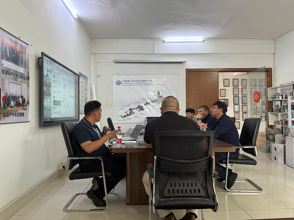 HENGDE Albania lightweight block project signing and factory review — project signing image 3
