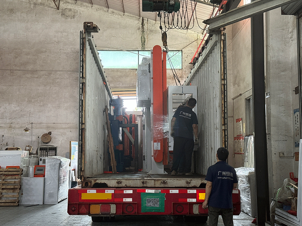 HENGDE clc / foamed concrete block production equipment prepared for shipment to Indonesia