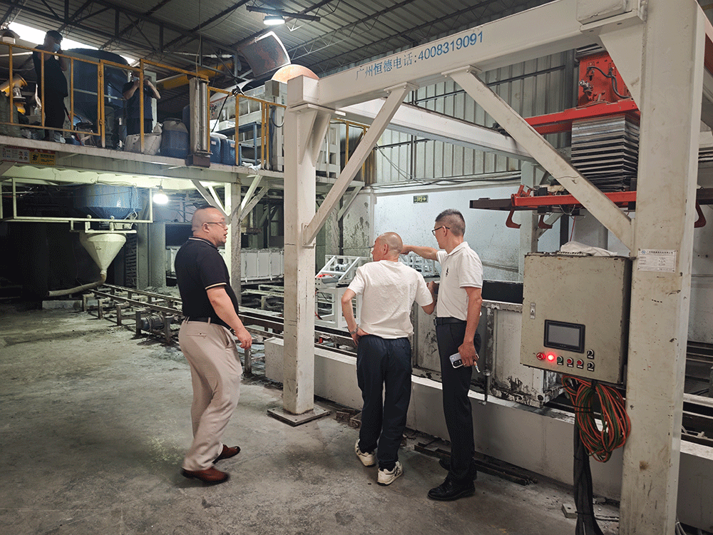 Timor-Leste project team reviewing HENGDE lightweight block production equipment