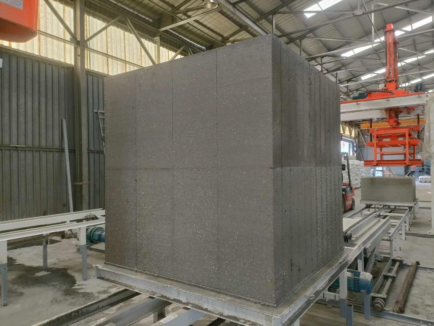 Finished EPS self-insulating blocks at the South Africa project site