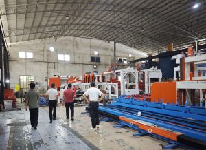 Hengde lightweight wall panel production line in workshop
