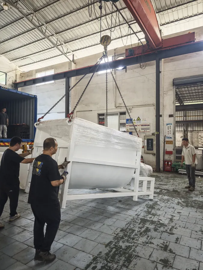 Wrapped equipment prepared for the second Albania customer shipment