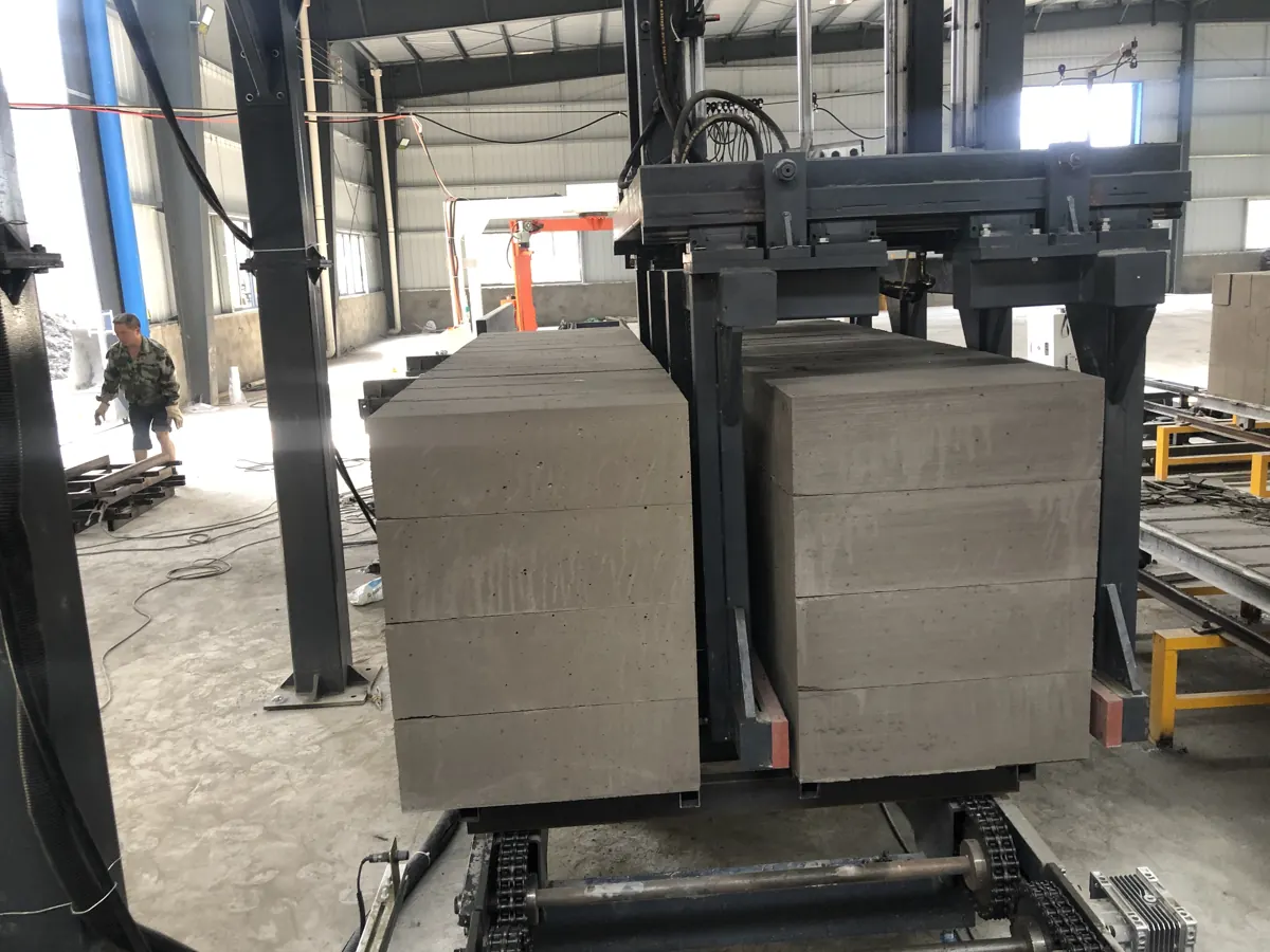 Blocks beside handling equipment at the Hunan customer site