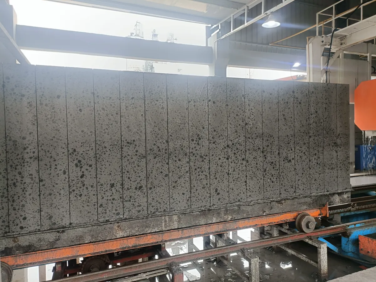 Ceramsite blocks at the Yuyao customer cutting equipment
