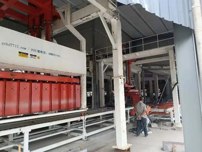 Cutting and handling equipment inside the Yuyao workshop